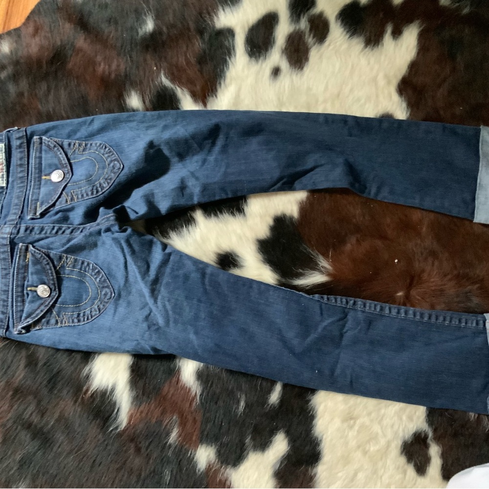 True Religion Women's Ankle & Cropped Jeans - Dark Blue